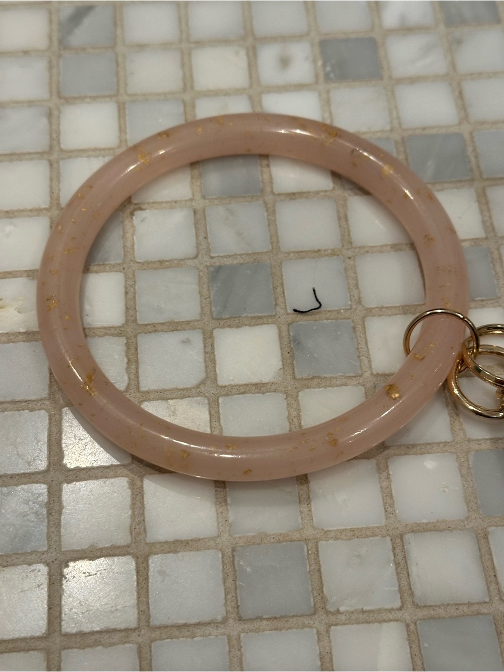 Altar’s State NWT Blush Bangle Key Ring with Stay Golden Accents - Picture 4 of 6